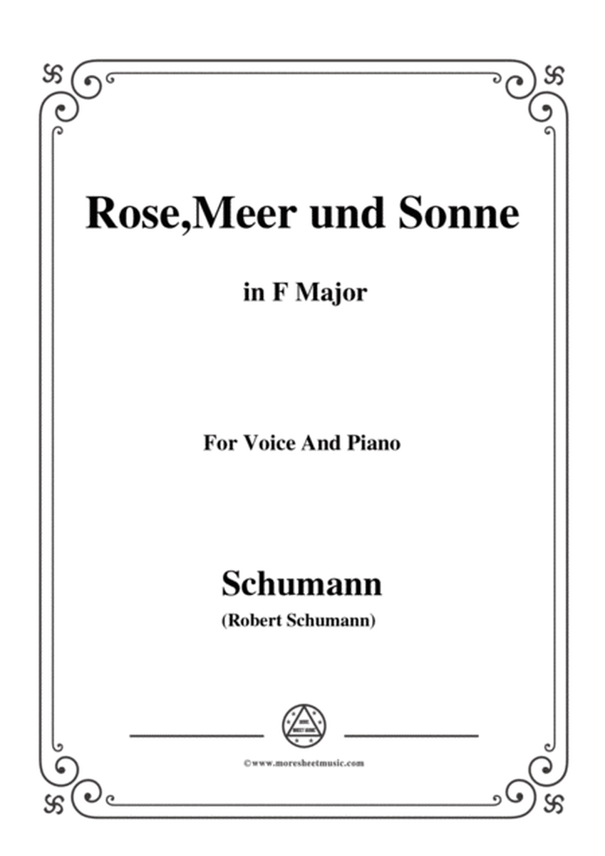 Schumann-Rose,Meer und Sonne,in F Major,for Voice and Piano image number null