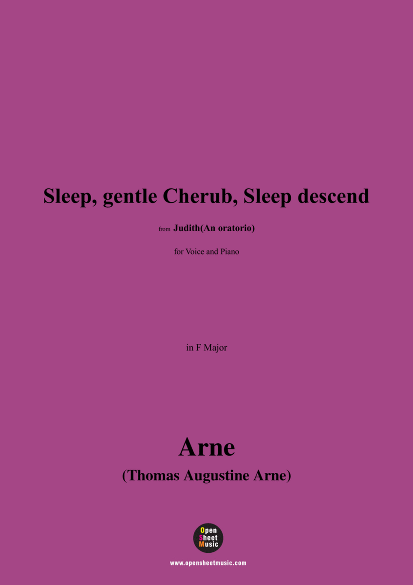 T. A. Arne-Sleep,gentle Cherub,Sleep descend,in F Major
