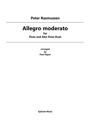 Book cover for Allegro moderato (Flute and Alto Flute Duet)