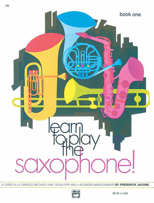 Book cover for Learn to Play Saxophone, Book 1