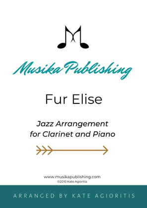 Book cover for Fur Elise - a Jazz Arrangement for Clarinet and Piano