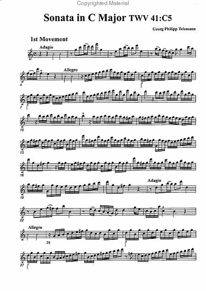 Sonata in C Major, TWV41:C5