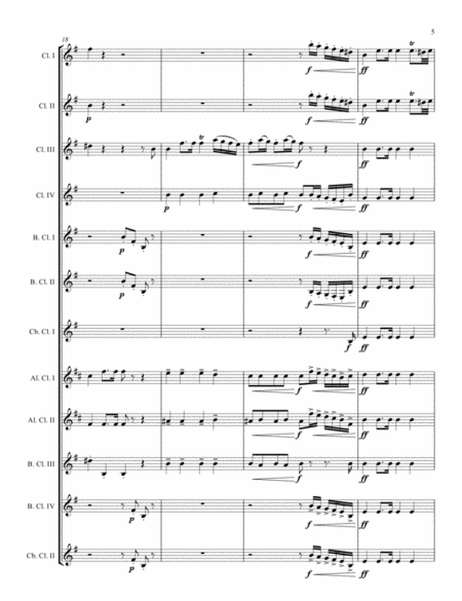 Serenade for Winds Movement 1 - for Clarinet Choir image number null