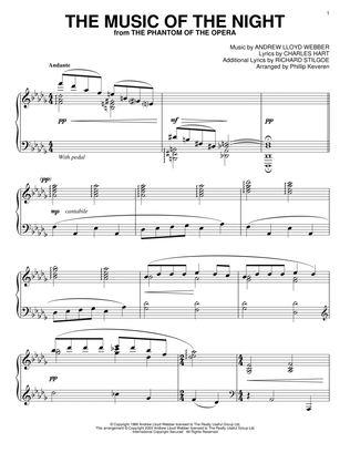 Book cover for The Music Of The Night (from The Phantom Of The Opera) (arr. Phillip Keveren)