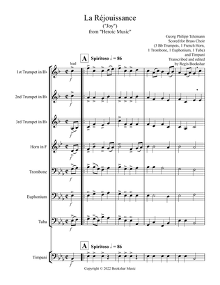 La Rejouissance (from "Heroic Music") (Eb) (Brass Choir - 3 Trp, 1 Hrn, 1 Trb, 1 Euph, 1 Tuba, Timp)