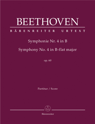 Book cover for Symphony, No. 4 B flat major, Op. 60