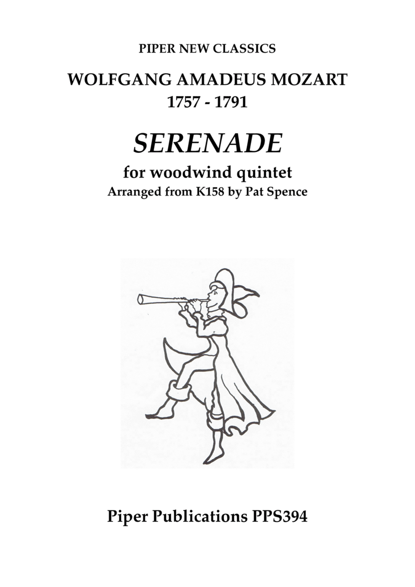 MOZART: SERENADE IN F MAJOR FOR WOODWIND QUINTETK K.158