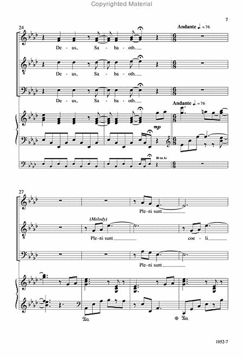 Sanctus - SATB Octavo image number null