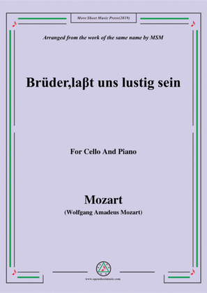 Book cover for Mozart-Brüder,laβt uns lustig sein,for Cello and Piano
