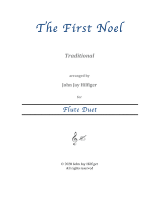 Book cover for The First Noel for Flute Duet