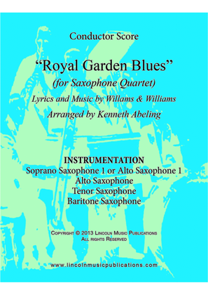 Book cover for Royal Garden Blues (for Saxophone Quartet SATB or AATB)
