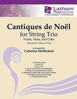 Book cover for Cantiques De Noel For String Trio