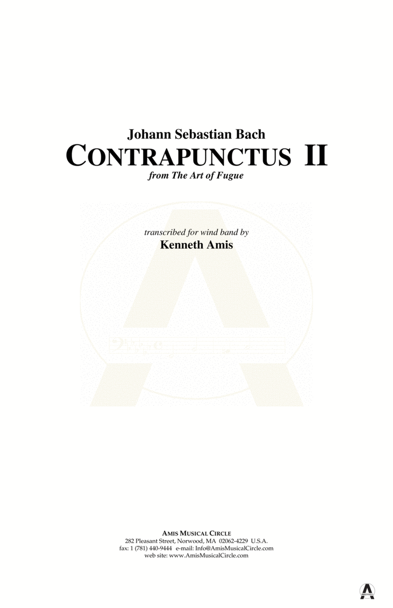 Contrapunctus 2 - CONDUCTOR'S SCORE ONLY image number null