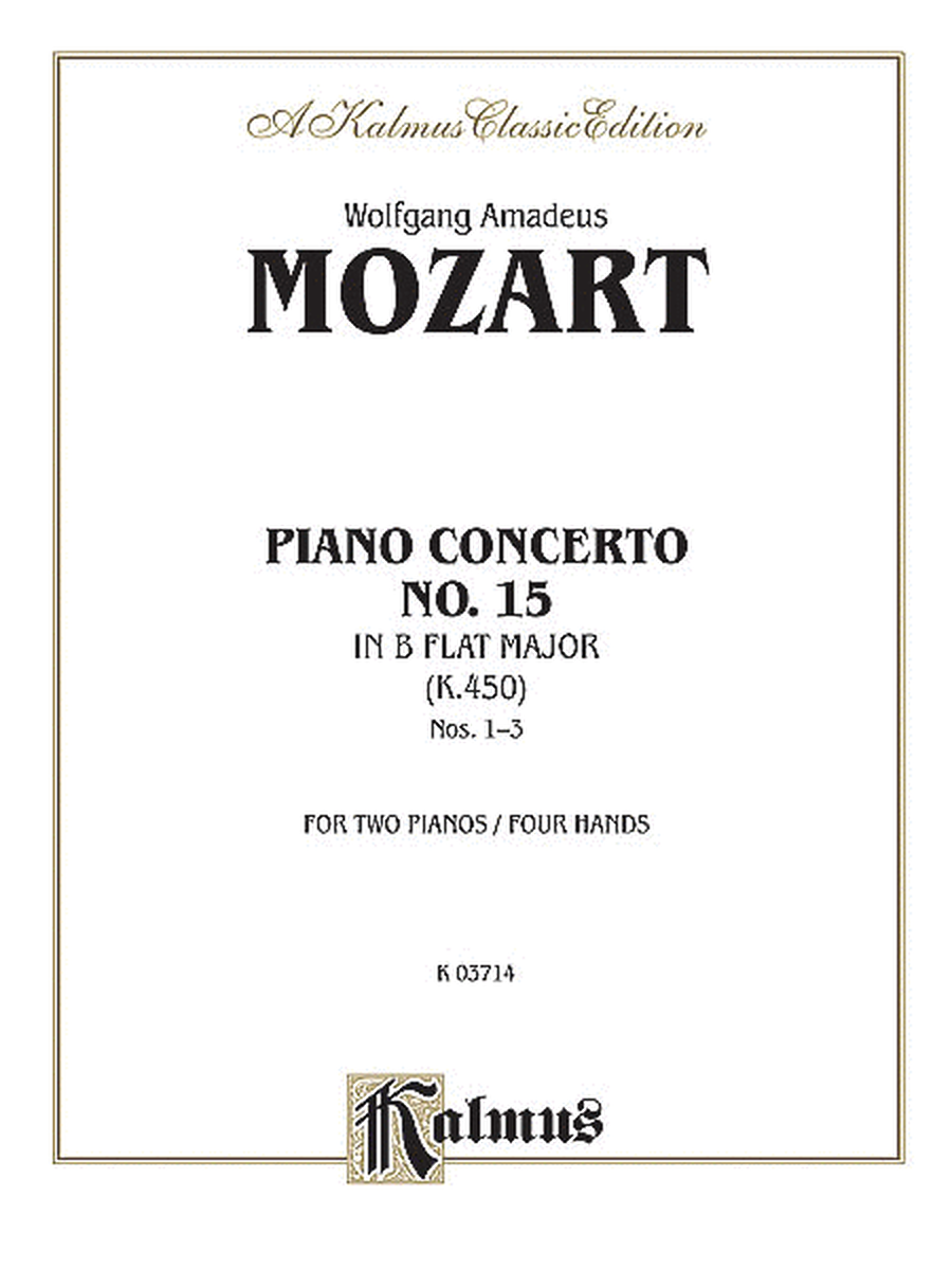 Piano Concerto No. 15 in B-flat, K. 450