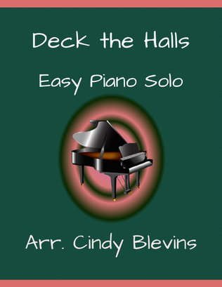 Book cover for Deck the Halls, Easy Piano Solo