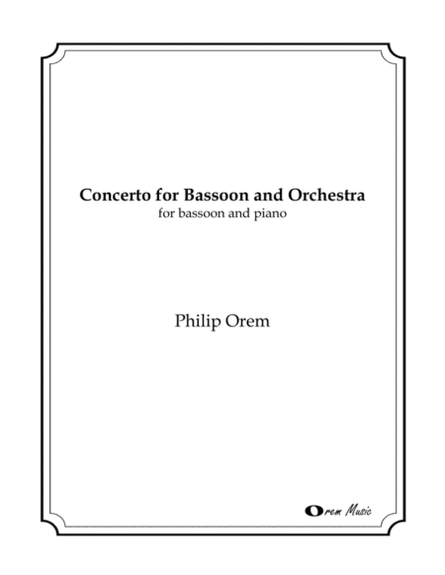 Concerto for Bassoon and Orchestra - piano score and part