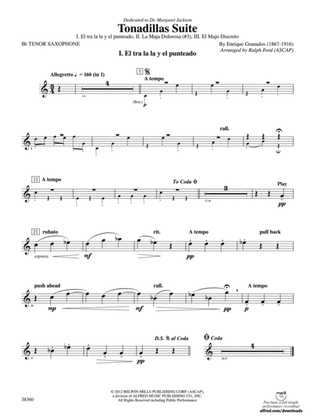 Tonadillas Suite: B-flat Tenor Saxophone