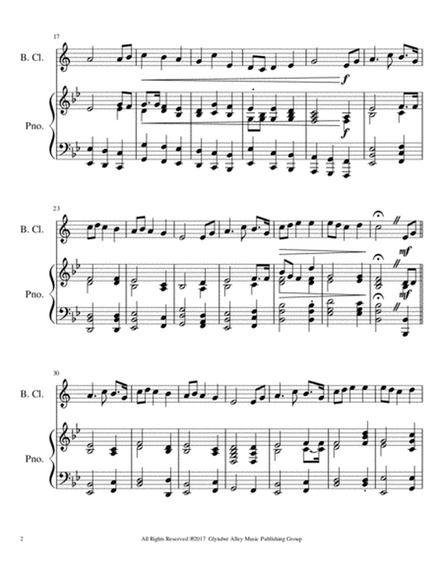 I Vow To Thee, My Country - Bb Bass Clarinet Solo with Piano Accompaniment