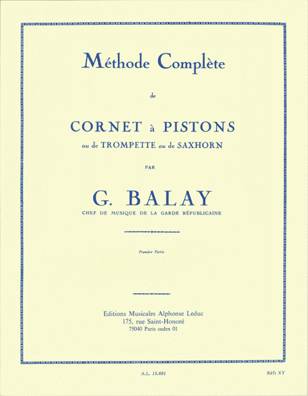 Methode Complete de Cornet a Pistons - Volume 1