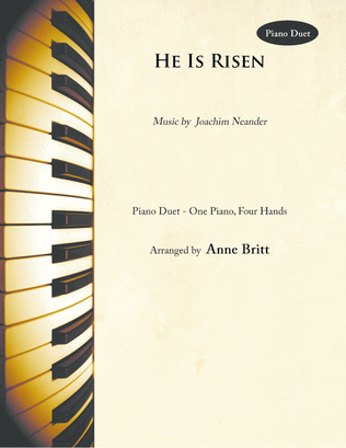 Book cover for He Is Risen (piano duet)