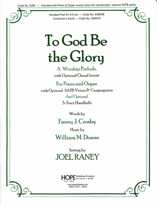 Book cover for To God Be the Glory