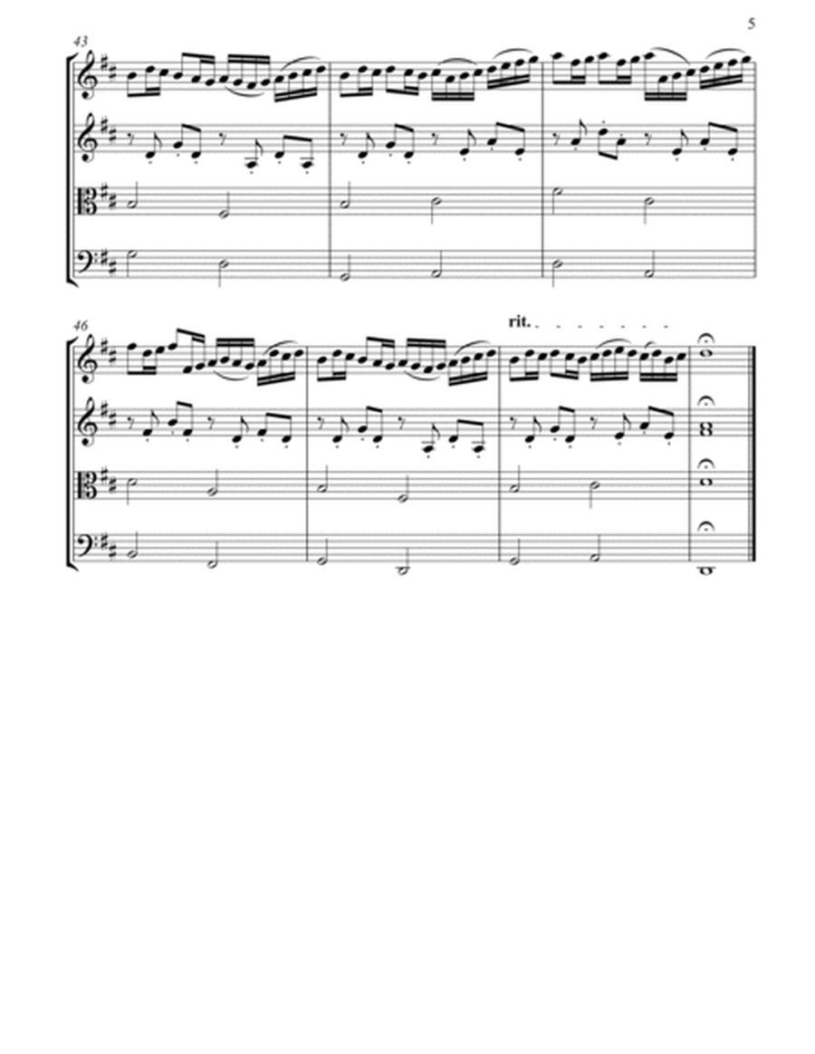 Canon in D-Weddind version for string quartet / optional part for Double Bass image number null