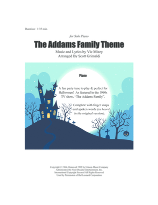 Book cover for The Addams Family Theme