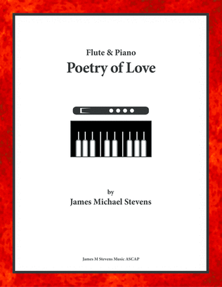 Book cover for Poetry of Love - Flute & Piano