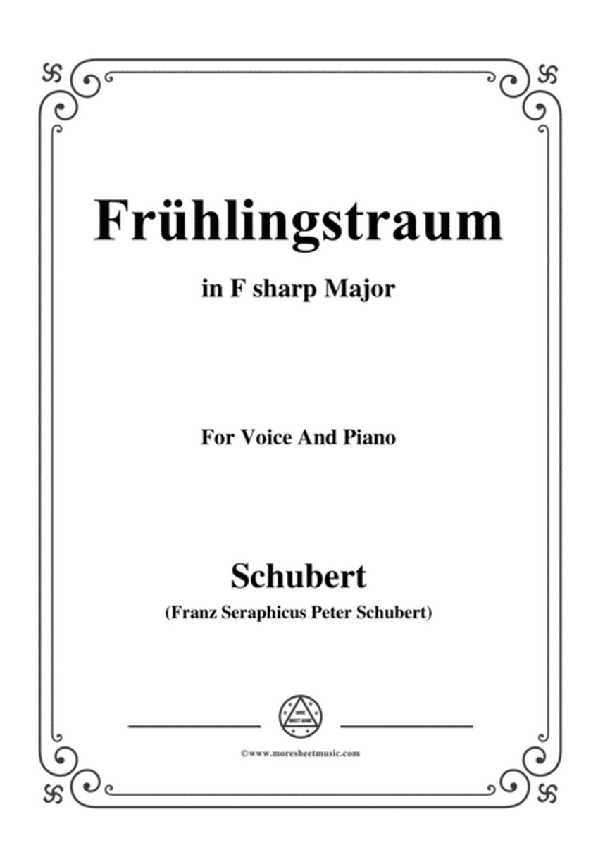 Schubert-Frühlingstraum,from 'Winterreise',Op.89(D.911) No.11,in F sharp Major,for Voice&Piano image number null