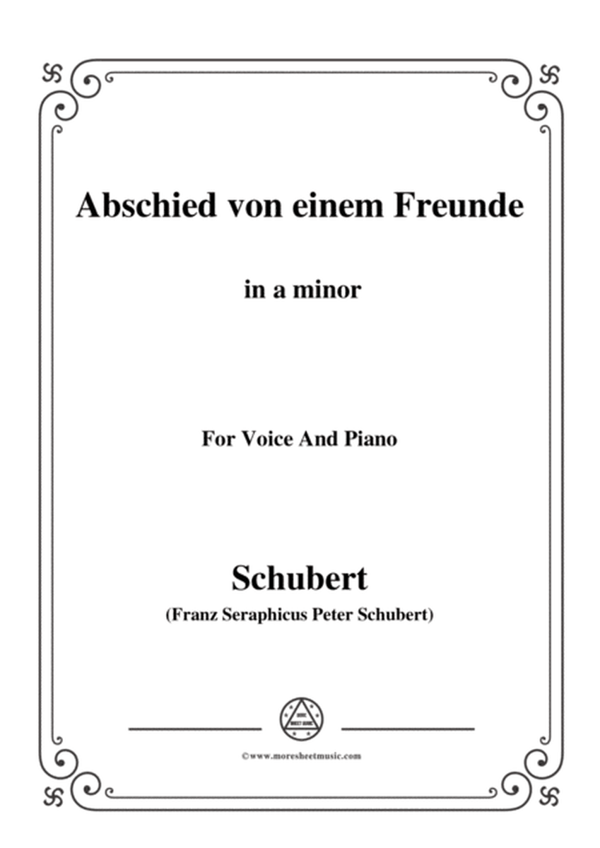 Schubert-Abschied von einem Freunde,in a minor,for Voice&Piano image number null
