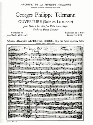 Book cover for Telemann Suite En A Minor Cello & Double Bass Part
