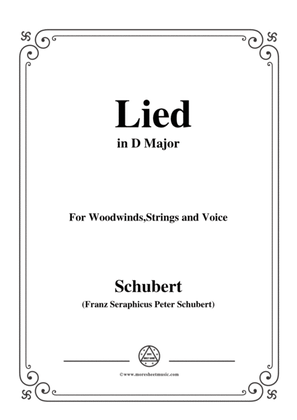 Book cover for Schubert-Lied,in D Major,for For Woodwinds,Strings and Voice