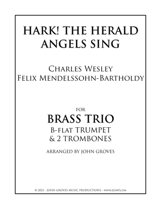 Book cover for Hark! The Herald Angels Sing - Trumpet, 2 Trombones (Brass Trio)