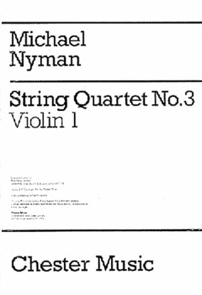 Book cover for Michael Nyman: String Quartet No. 3 Parts