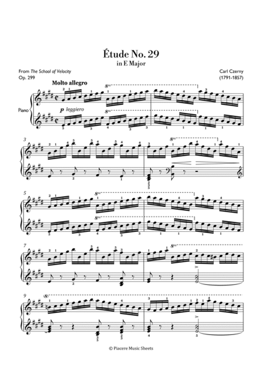 Czerny - Étude No. 29 in E Major - Advanced image number null