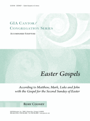 Book cover for Easter Gospels - F minor edition