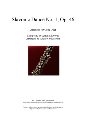 Book cover for Slavonic Dance No. 1 Op. 46 arranged for Oboe Duet
