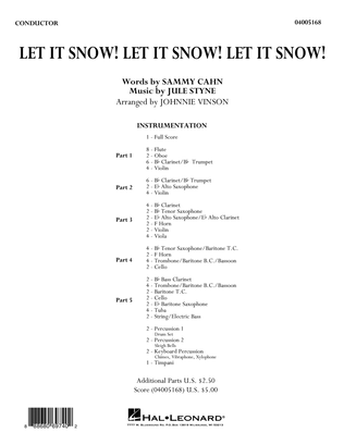 Book cover for Let It Snow! Let It Snow! Let It Snow! - Conductor Score (Full Score)
