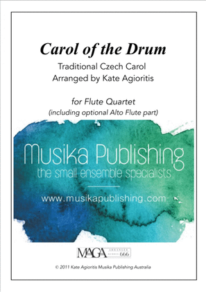 Book cover for Carol of the Drum - for Flute Quartet