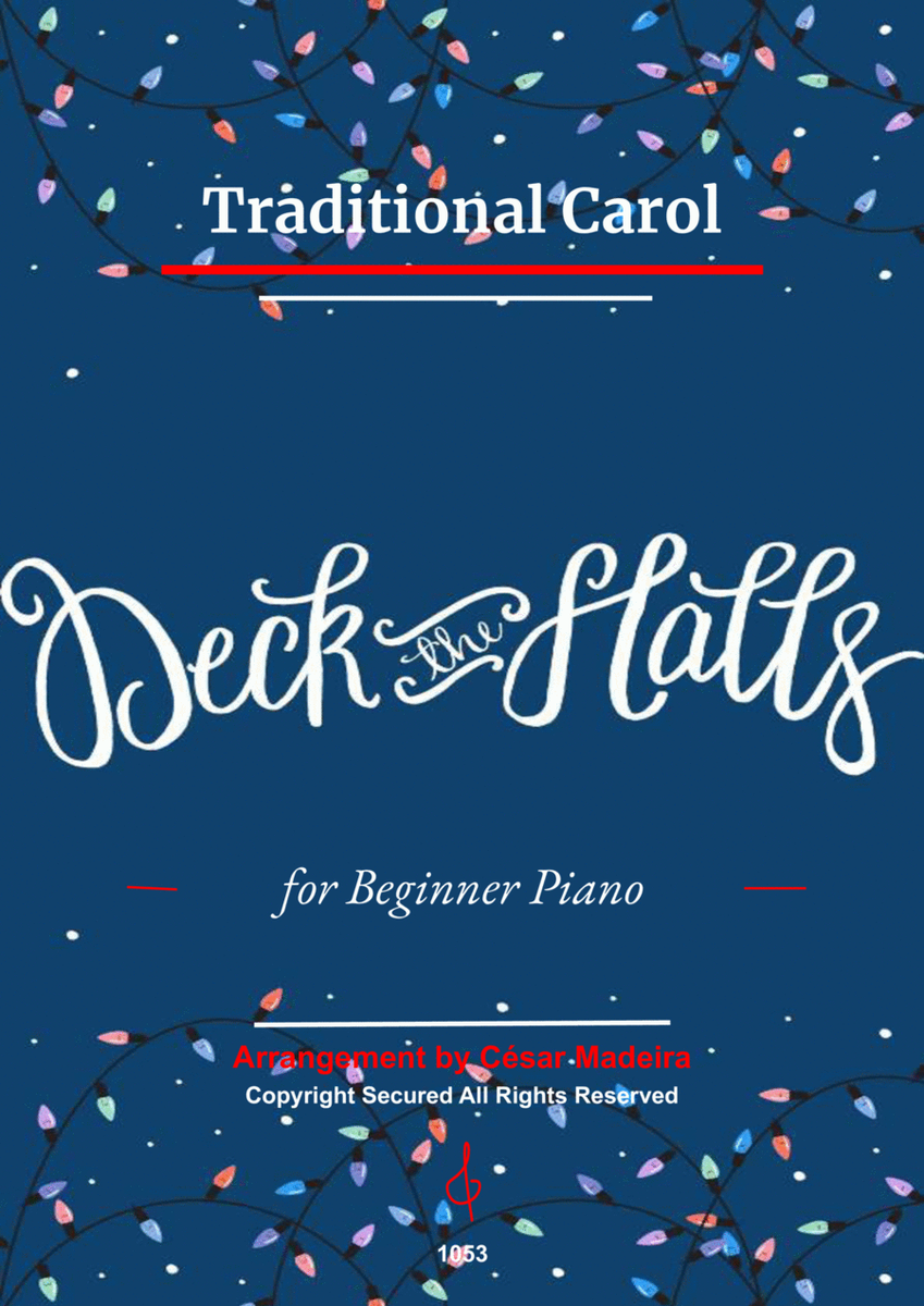 Deck The Halls - Easy Piano - W/Chords (Full Score) image number null