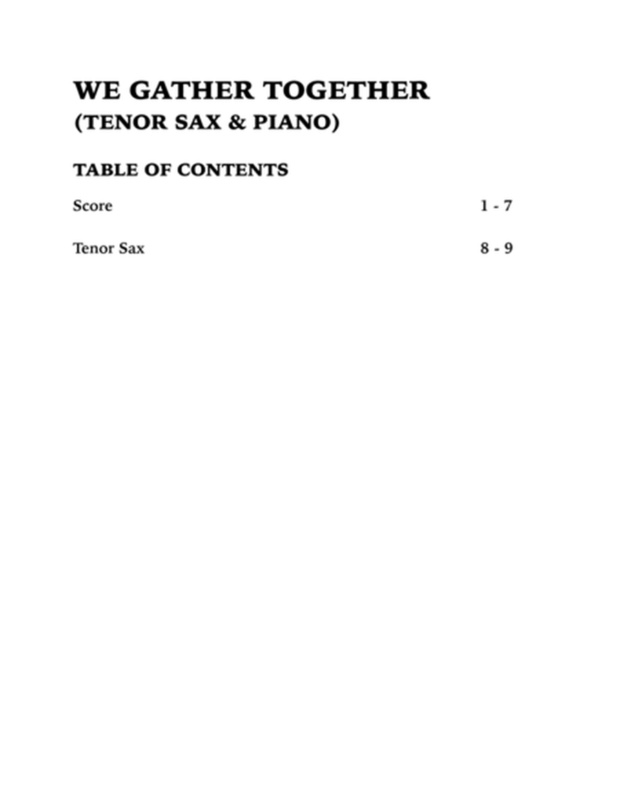 We Gather Together (Tenor Sax and Piano) image number null