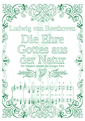Book cover for Die Ehre Gottes aus der Natur (Die Himmel rühmen des Ewigen Ehre, Ludwig van Beethoven; for organ)