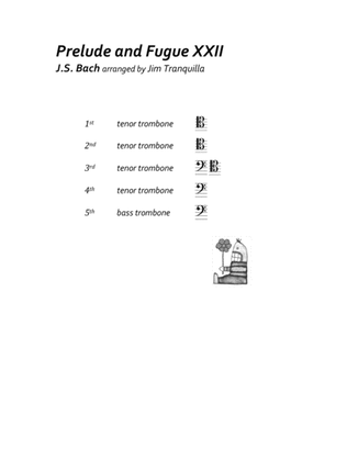 Prelude and Fugue in B-flat minor BWV 867 from WTC Book I for Trombone Quintet