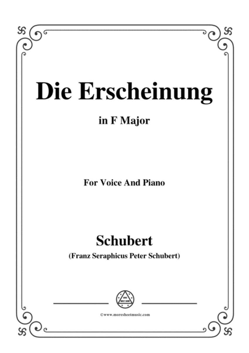 Schubert-Die Erscheinung,Op.108 No.3,in F Major,for Voice&Piano image number null