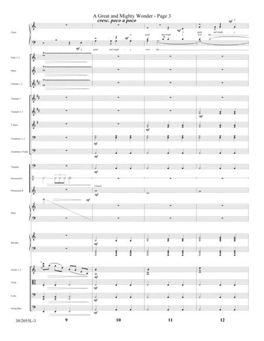 A Great and Mighty Wonder - Orchestral Full Score and Parts