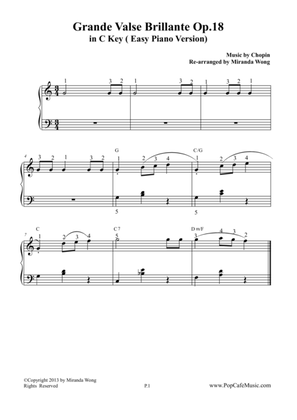 Book cover for Waltz No.1 in C Key (Grande Valse Brillante Op.18)