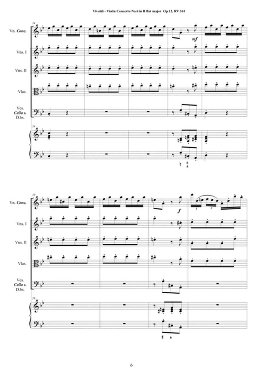 Vivaldi - Violin Concerto No.6 in B flat major Op.12 RV 361 for Violin, Strings and Cembalo image number null