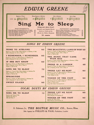 Book cover for Sing Me To Sleep