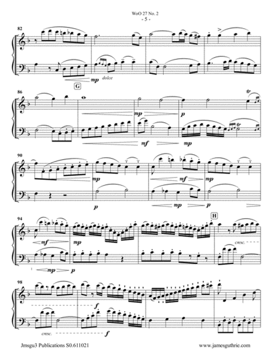 Beethoven: Duet WoO 27 No. 2 for Oboe & Bassoon image number null
