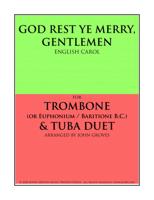 Book cover for God Rest Ye Merry, Gentlemen - Trombone & Tuba Duet